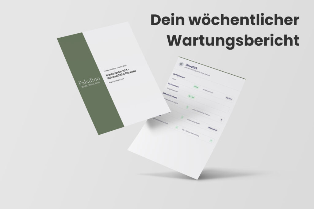 Wöchentlicher Wartungsbericht